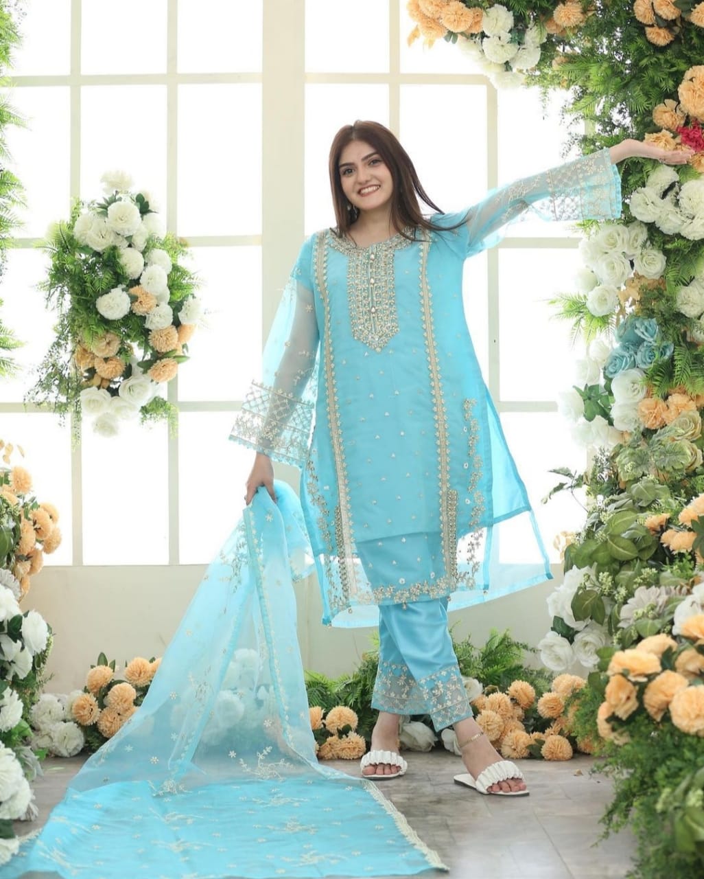 Tehzeeb Fancy Organza 3Pc