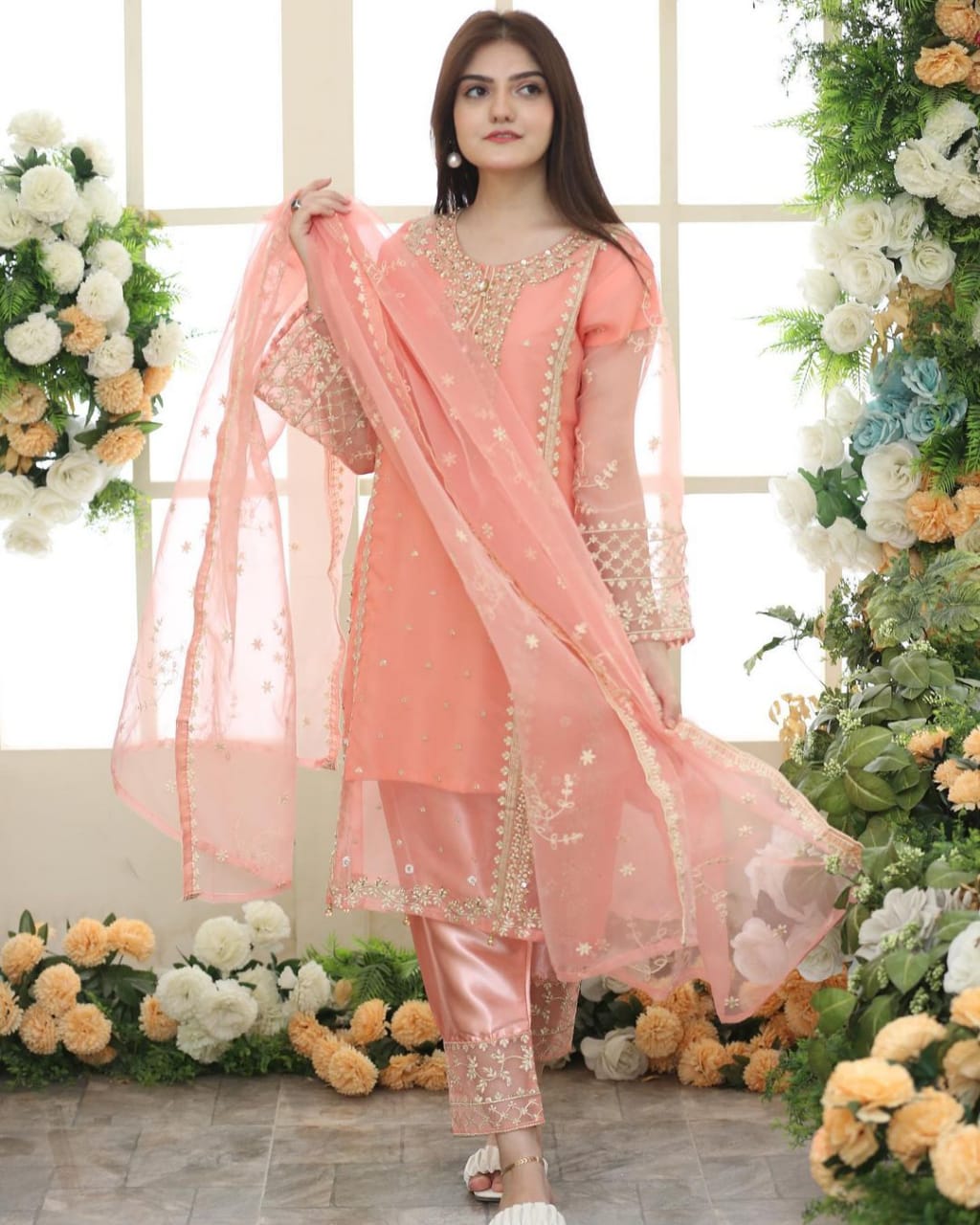 Tehzeeb Fancy Organza 3Pc